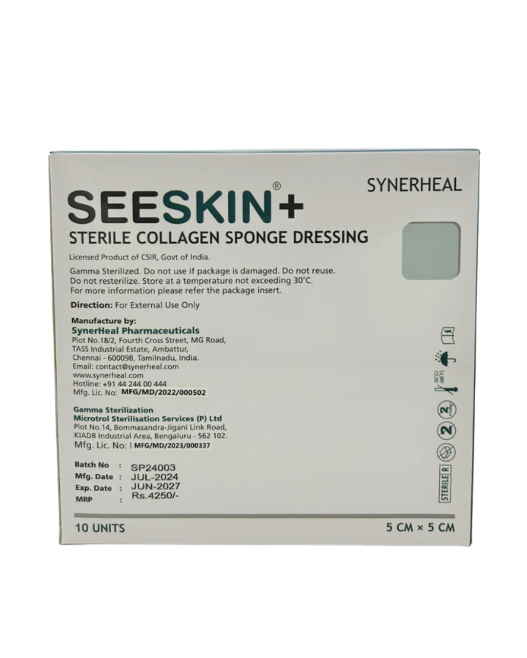 Seeskin plus Collagen sponge / bedsore dressing / sponge dressing