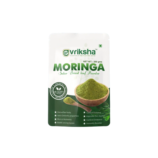 Vriksha Organic Moringa Powder 200gm | A Complete Protein Source | Loaded with Antioxidants