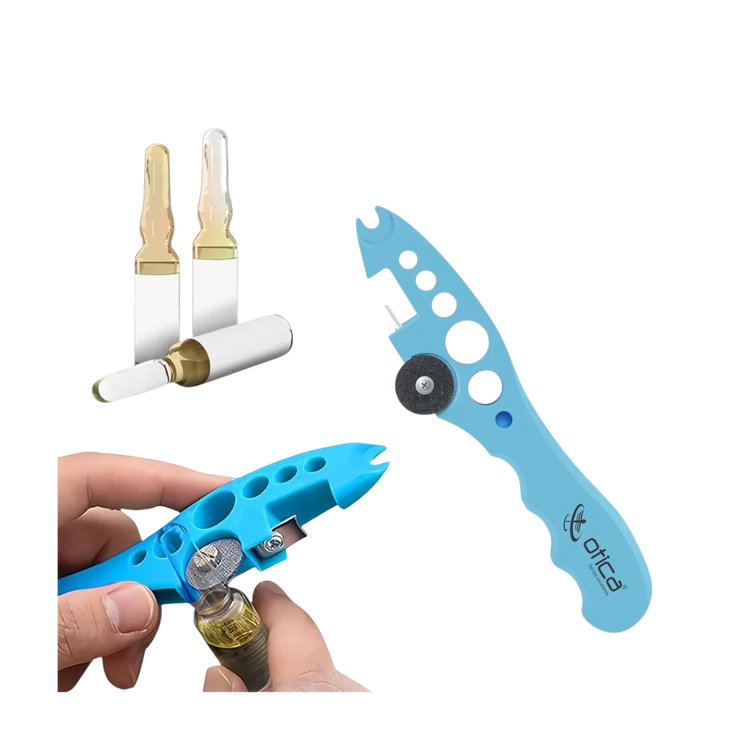 OTICA Ampoule Cutter for Doctors Nurse, Ampule Breaker for Hospital and Clinic (Blue)