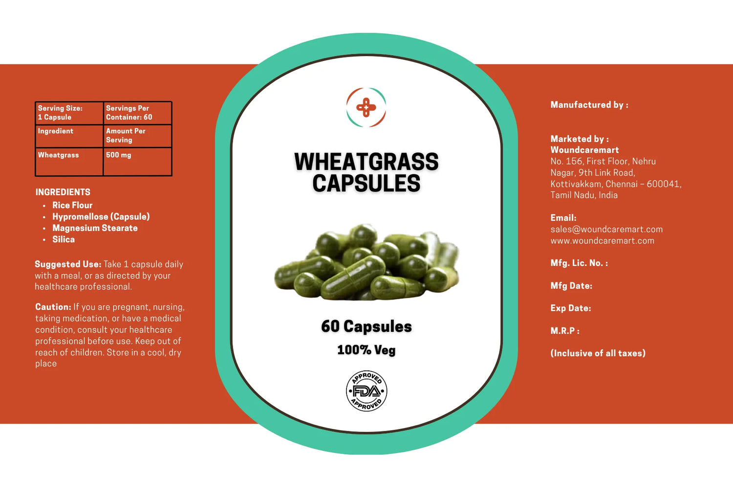 Buy Wheatgrass Capsules for Detox, Immunity & Energy Support