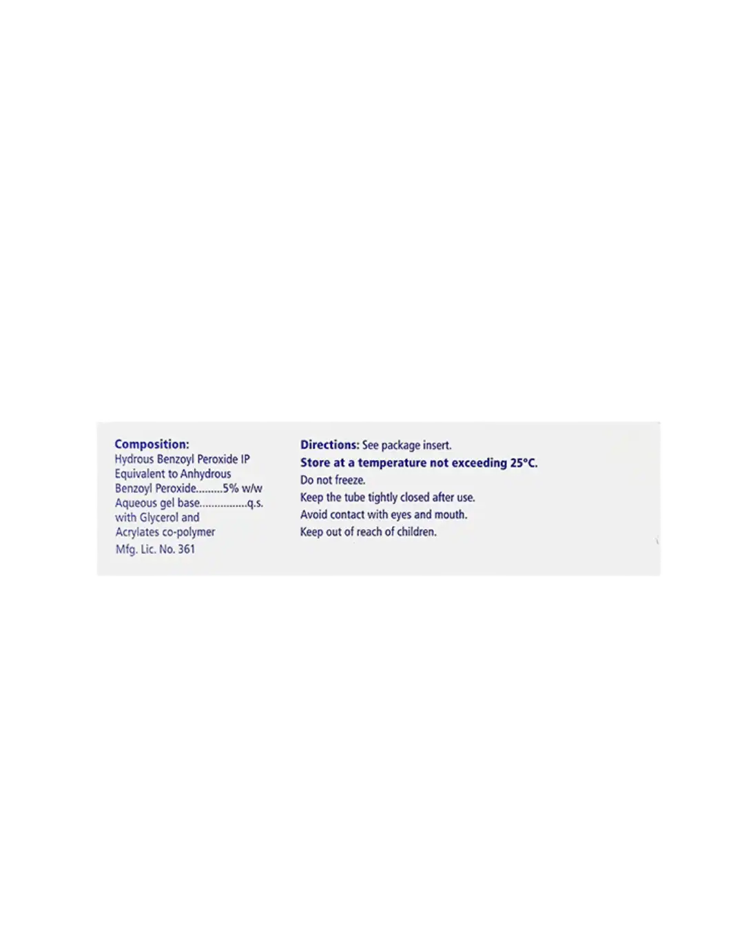 Benzac AC 5% Gel 30 GM Galderma Pharma