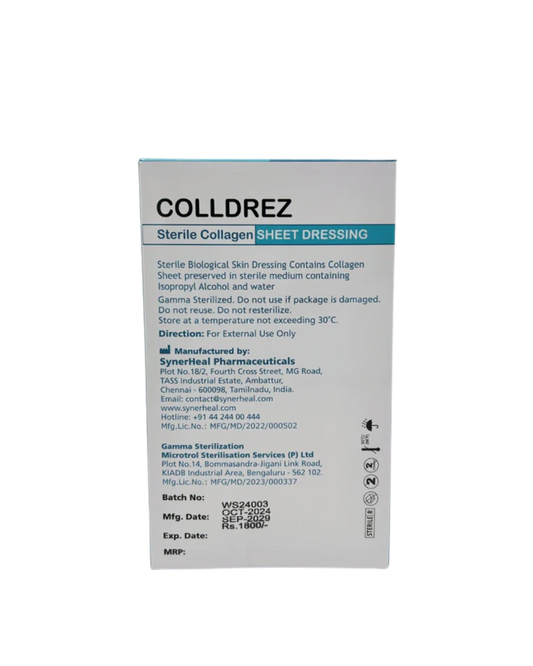 Colldrez Wet Collagen Sheet Dressing for Burn