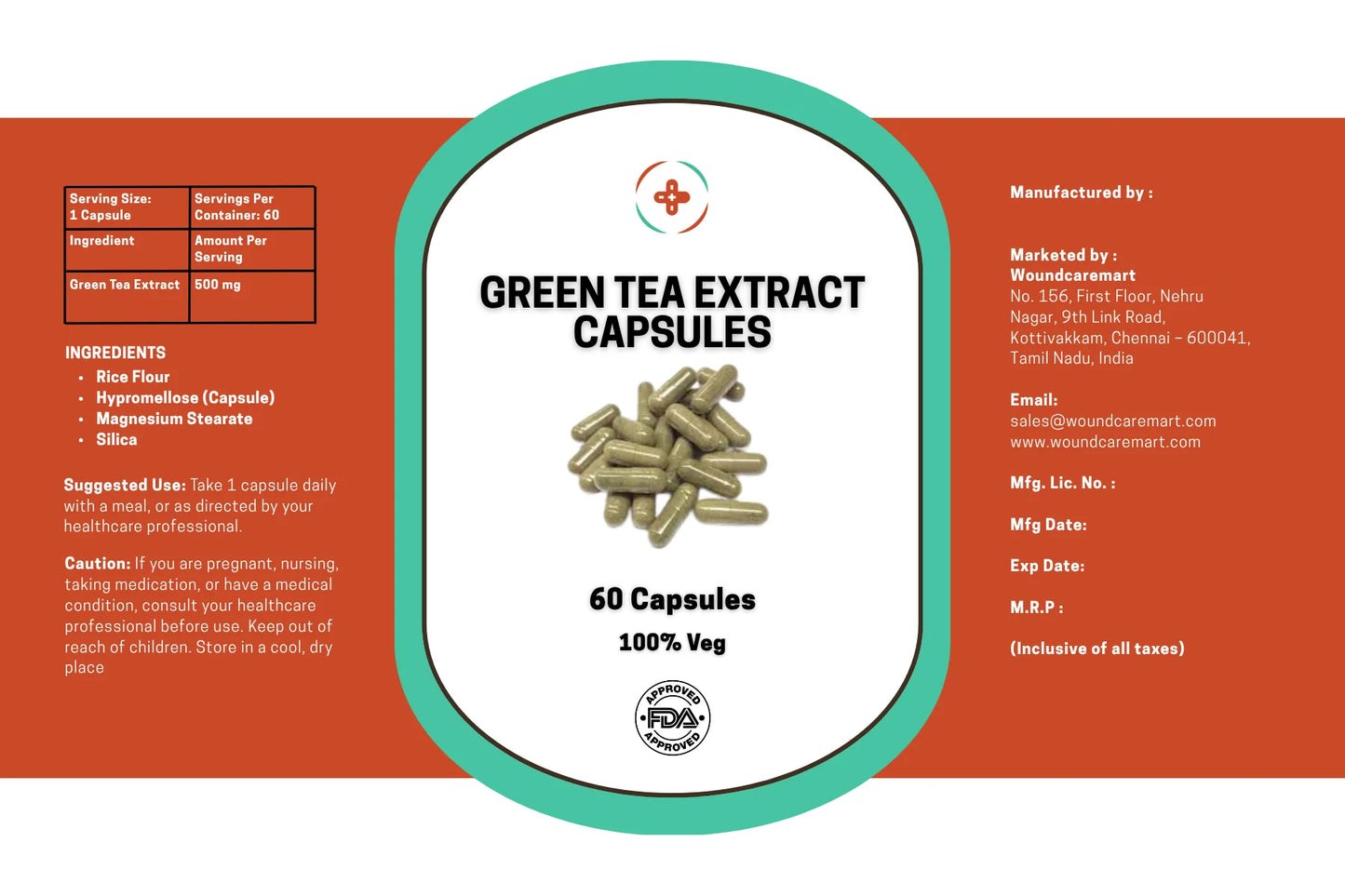 Buy Green Tea Extract Capsules for Weight Loss & Antioxidant Support