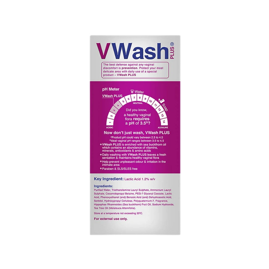 VWash Plus Intimate Hygiene Wash with Sea Buckthorn Oil | PH Balanced Daily Feminine Wash