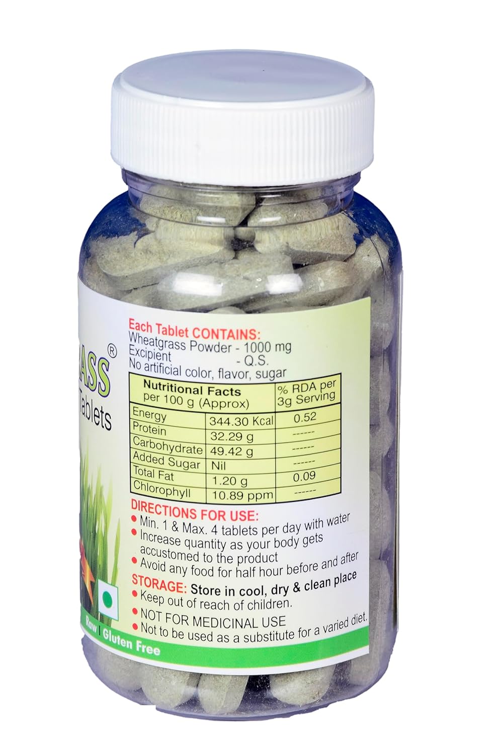 Girme’s Wheatgrass Tablets - 1gm x 100 Tablets Pack