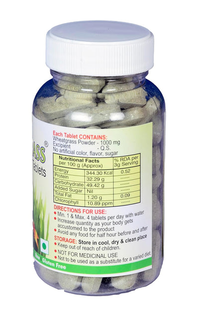 Girme’s Wheatgrass Tablets - 1gm x 100 Tablets Pack