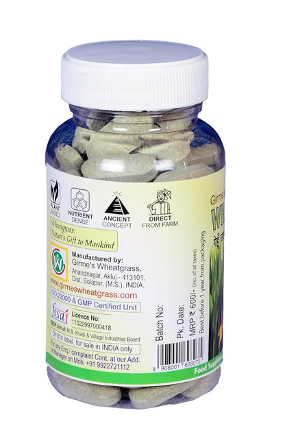 Girme’s Wheatgrass Tablets - 1gm x 100 Tablets Pack