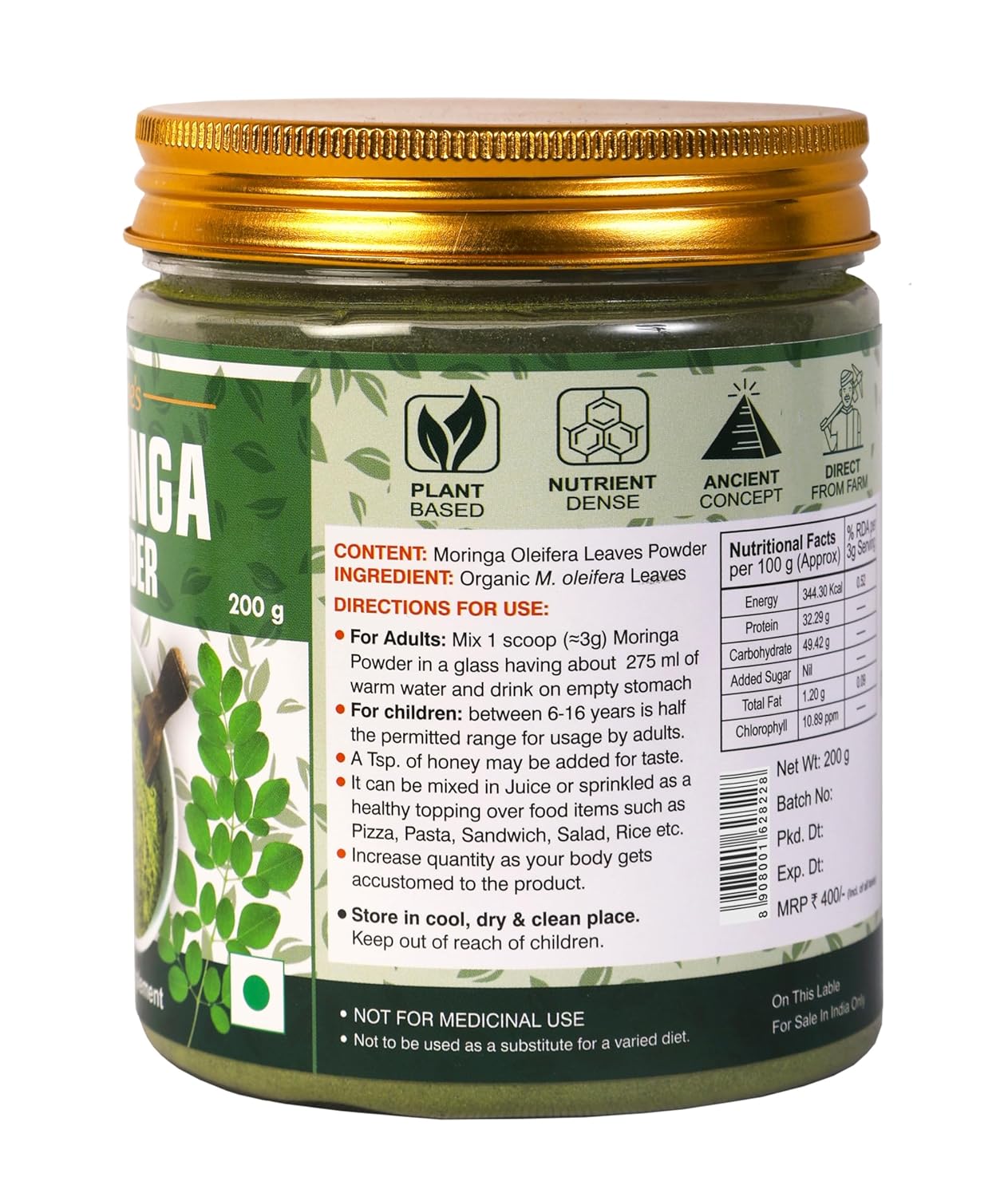 Moringa Powder 200g Jar - Girme’s