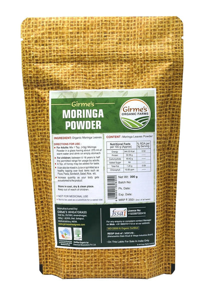 Moringa Powder 200g Pouch - Girme’s