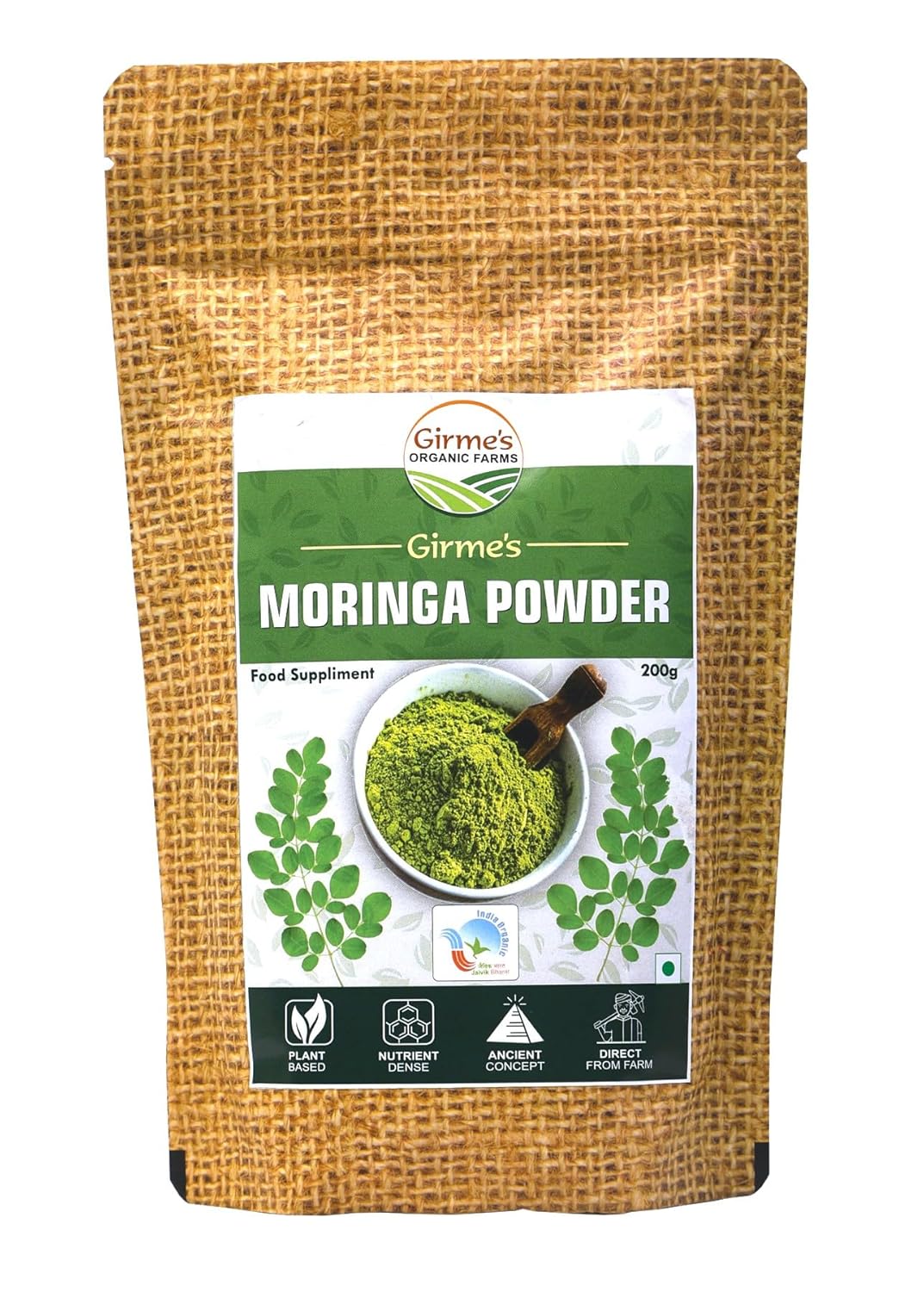 Moringa Powder 200g Pouch - Girme’s