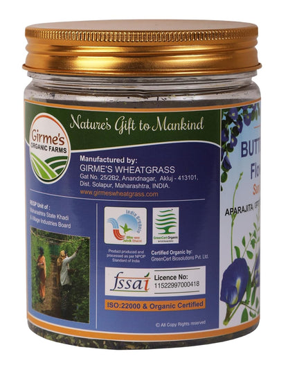 Organic Butterfly Pea Flower - 50g Jar - Girme’s