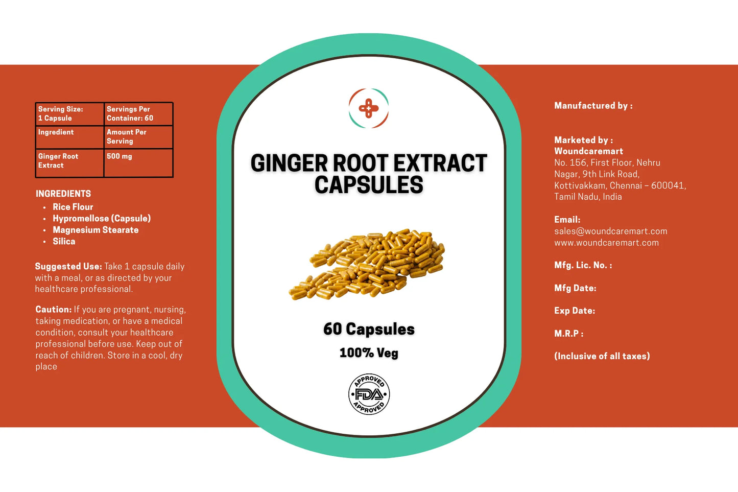 Buy Ginger Root Extract Capsules for Digestion & Immunity