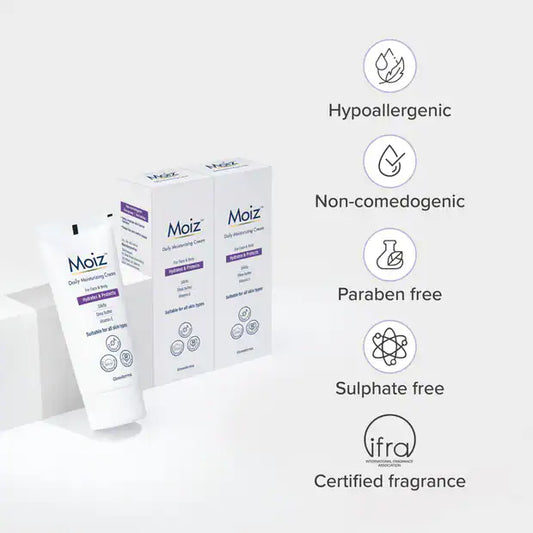Buy Moiz Daily Moisturizing Cream - Everyday Moisturizer - 50g at Woudcaremart
