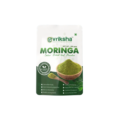 Vriksha Organic Moringa Powder 200gm | A Complete Protein Source | Loaded with Antioxidants