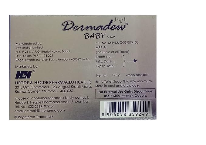 Buy DERMADEW Baby Soap – 125gm Online at Woundcaremart