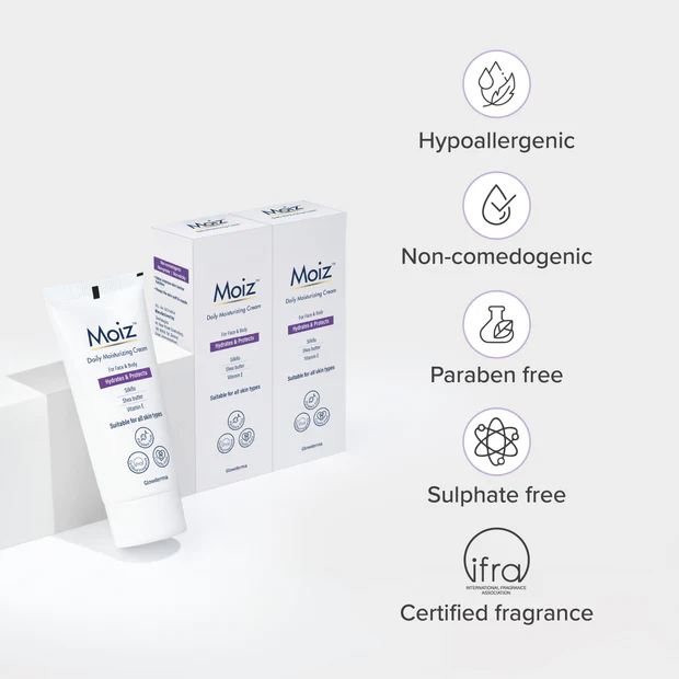 Buy Moiz Daily Moisturizing Cream - Everyday Moisturizer - 50g at Woudcaremart