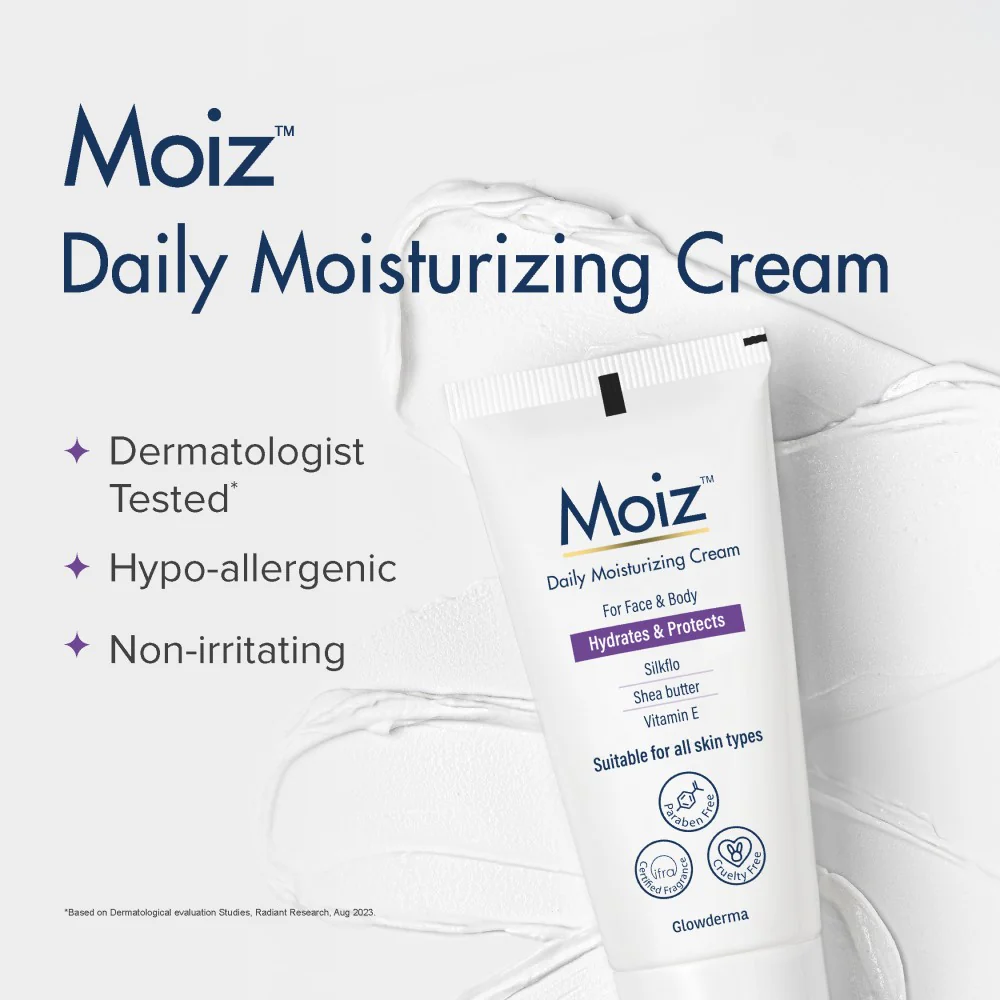 Buy Moiz Daily Moisturizing Cream - Everyday Moisturizer - 50g at Woudcaremart