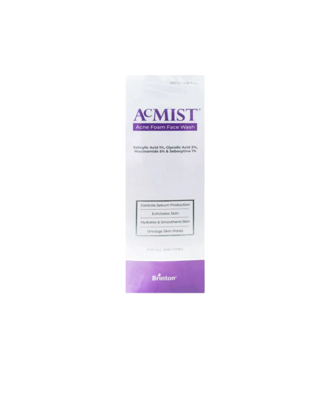 ACMIST Acne Foam Face Wash 100ml Brinton Pharmaceuticals