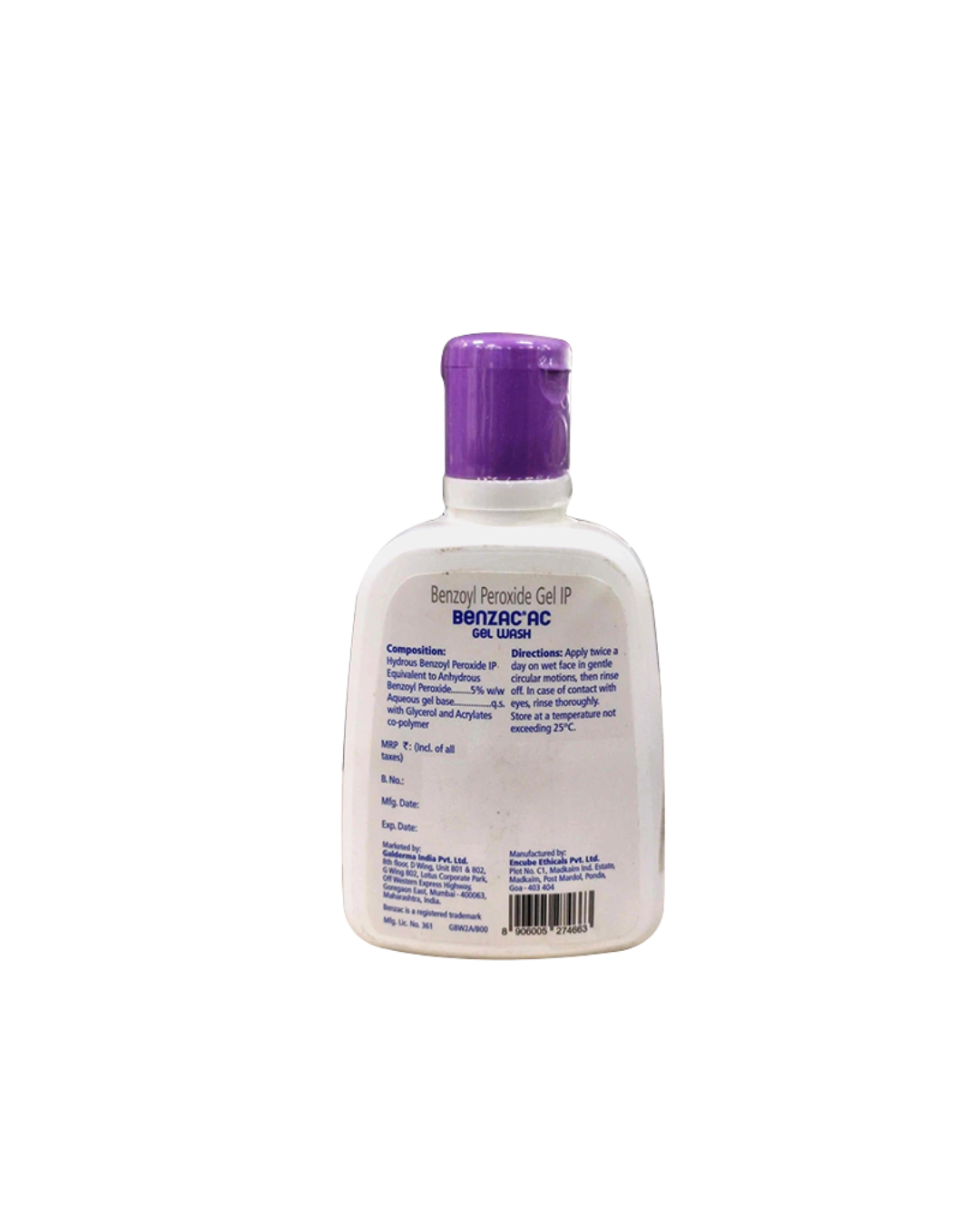Benzac AC Gel Wash 100ML Galderma Pharma Benzac AC Gel Wash 100ML Galderma Pharma